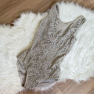 Karla Colletto Stone Stretch Lace One Piece